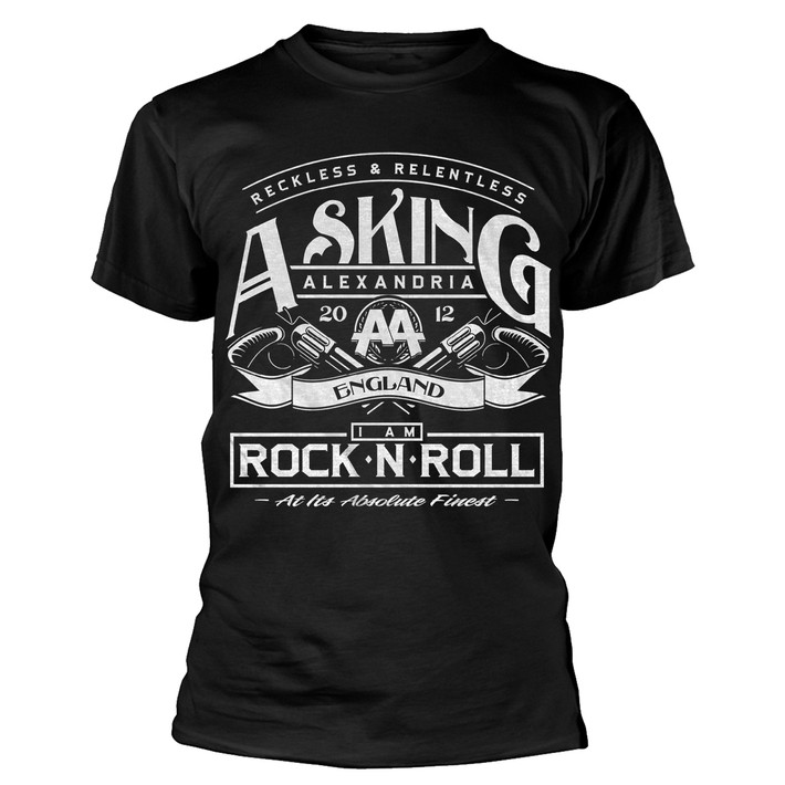 Asking Alexandria 'Rock N' Roll' (Packaged Black) T-Shirt
