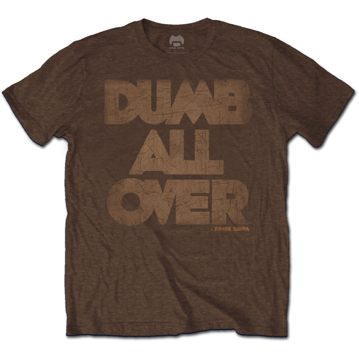 Frank Zappa 'Dumb All Over' (Brown) T-Shirt