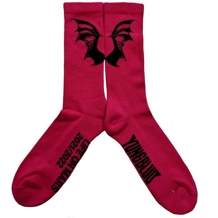 Yungblud 'Life on Mars Tour' (Pink) Socks (One Size = UK 7-11) 1