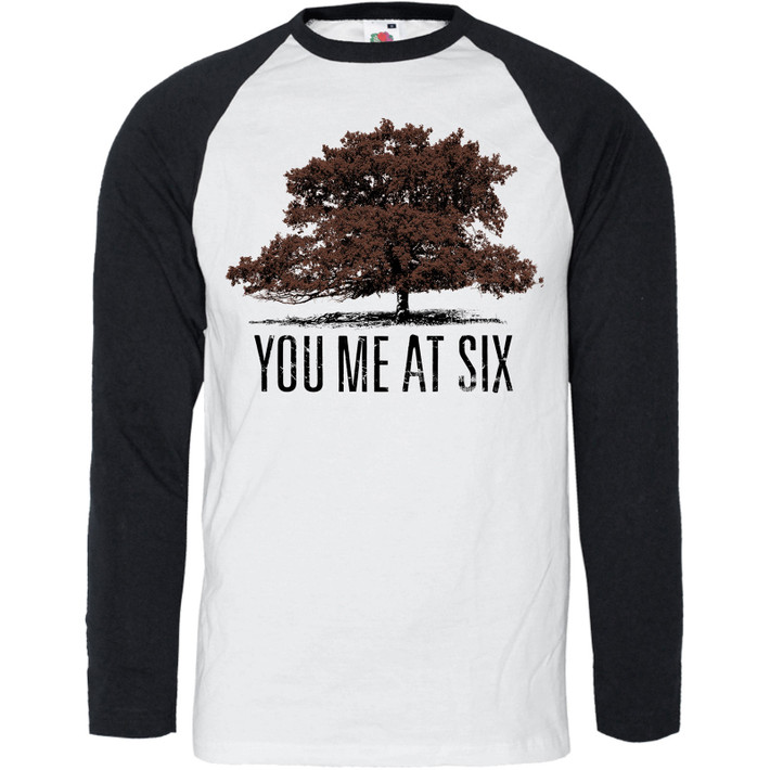 You Me At Six 'Tree' (2 Tone) Long Sleeve Raglan Shirt
