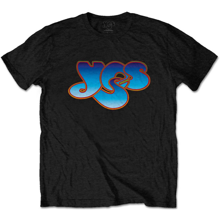 YES Band T-Shirt Uomo - Classica Maglietta Blu Con Logo, Vestibilità Regolare, Nuovo Ufficiale, Taglia XXL