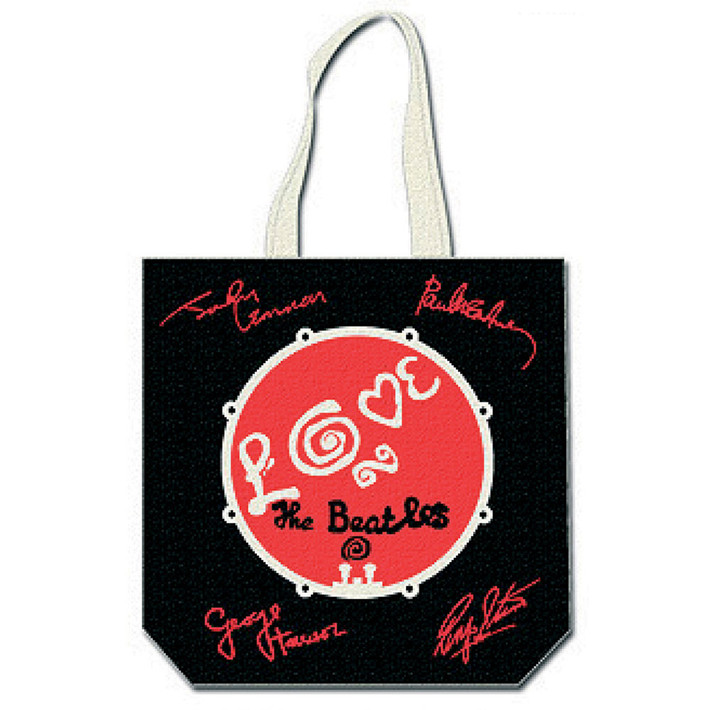 The Beatles 'Love Drum With Signatures' (Multicolour) Tote Bag