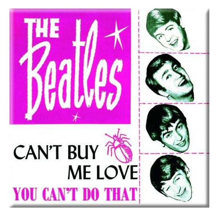 The Beatles 'Can't Buy Me Love/You Can't Do That (Pink Version)' Fridge Magnet