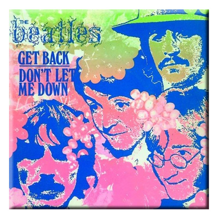 The Beatles 'Get Back/Don't Let Me Down (Psychedelic)' Fridge Magnet