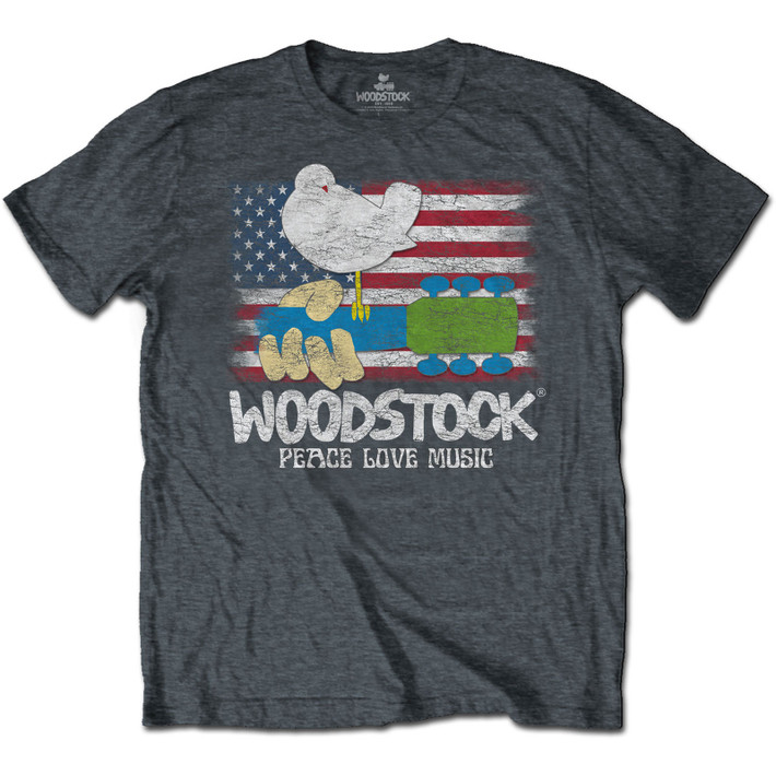 Woodstock 'Flag' (Grey) T-Shirt