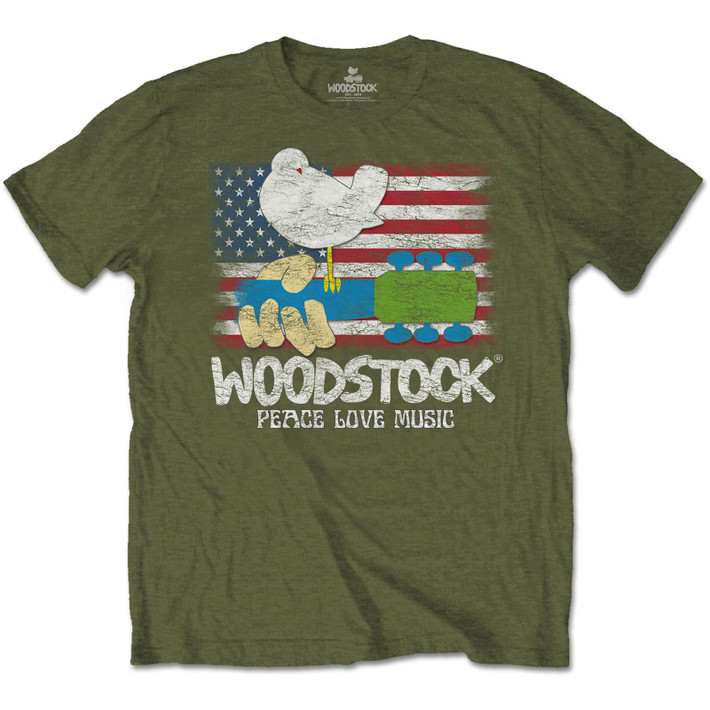 Woodstock 'Flag' (Green) T-Shirt