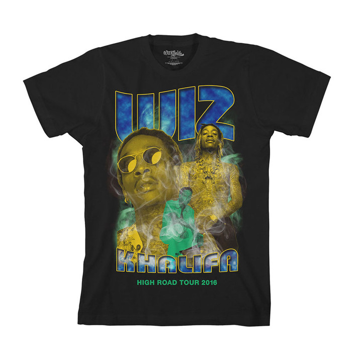 Wiz Khalifa '90's' (Black) T-Shirt Front