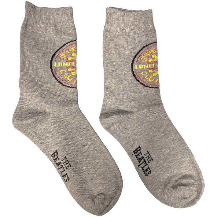 The Beatles 'Sgt Pepper' (Grey) Socks (One Size = UK 7-11)