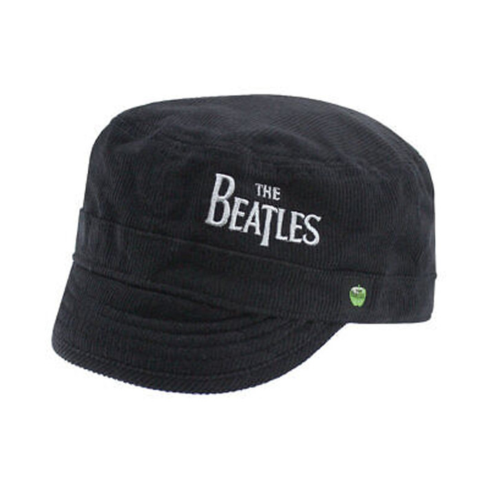 The Beatles 'Drop T Logo' (Black) Military Hat