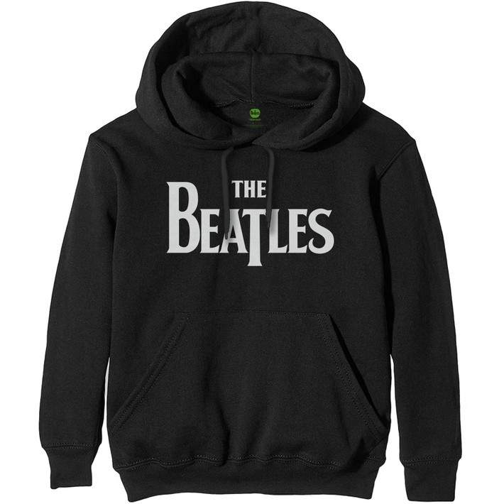The Beatles 'Drop T Logo' (Black) Pull Over Hoodie