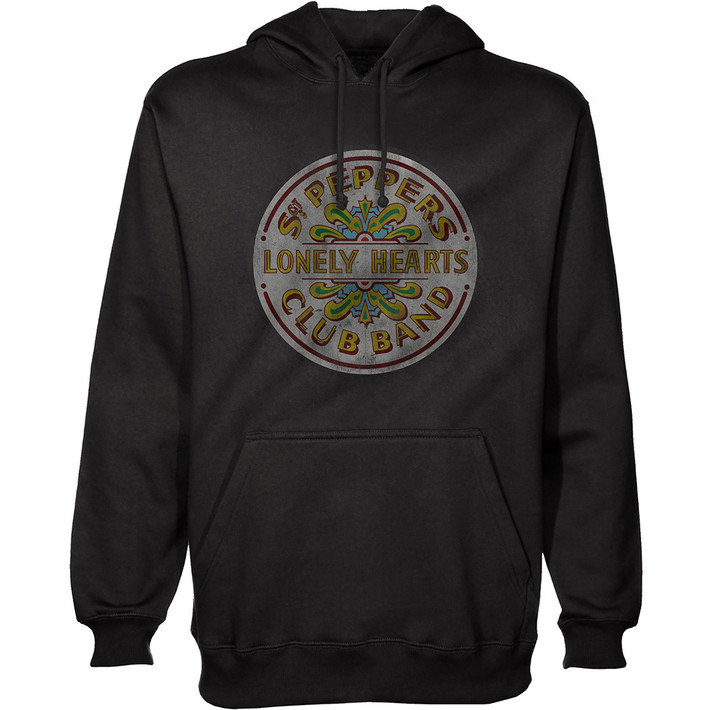 The Beatles 'Sgt Pepper' (Black) Pull Over Hoodie