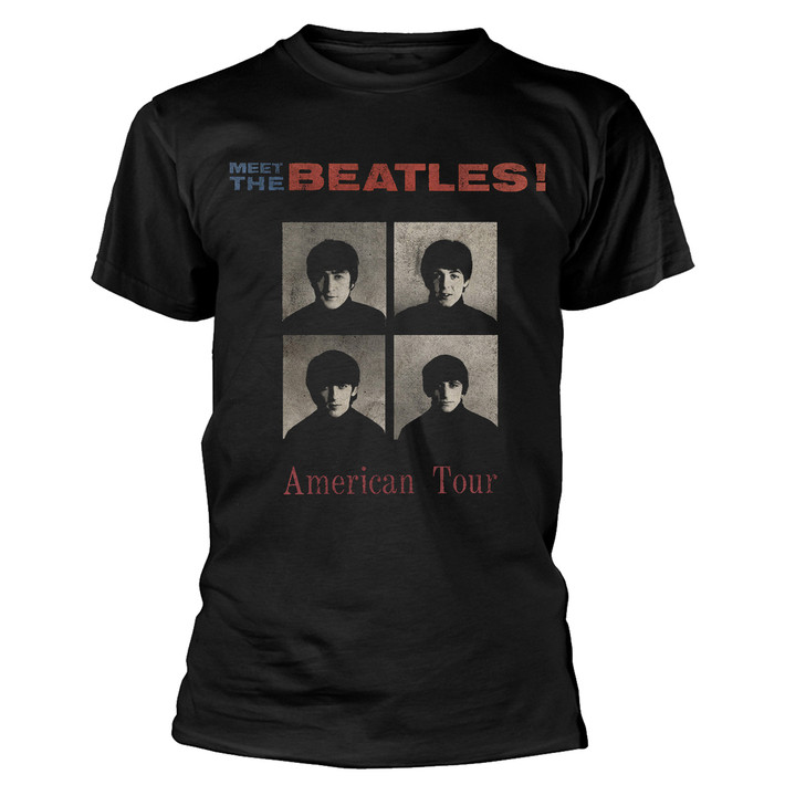 The Beatles 'American Tour 1964 BP' (Black) T-Shirt