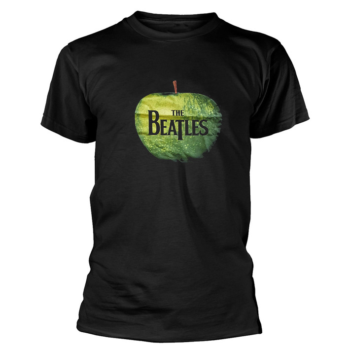The Beatles 'Apple Logo' (Black) T-Shirt