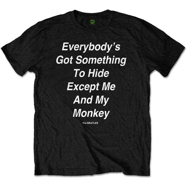 The Beatles 'Me and My Monkey' (Black) T-Shirt