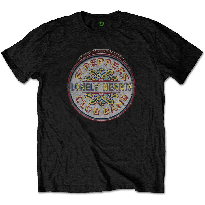 The Beatles 'Original Pepper Drum' (Black) T-Shirt