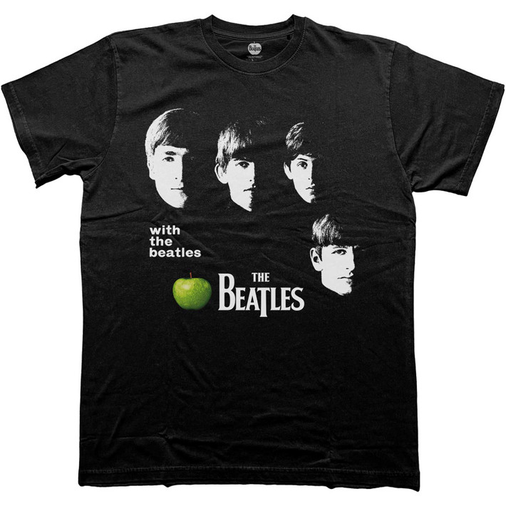 The Beatles 'With The Beatles Apple' (Black) T-Shirt