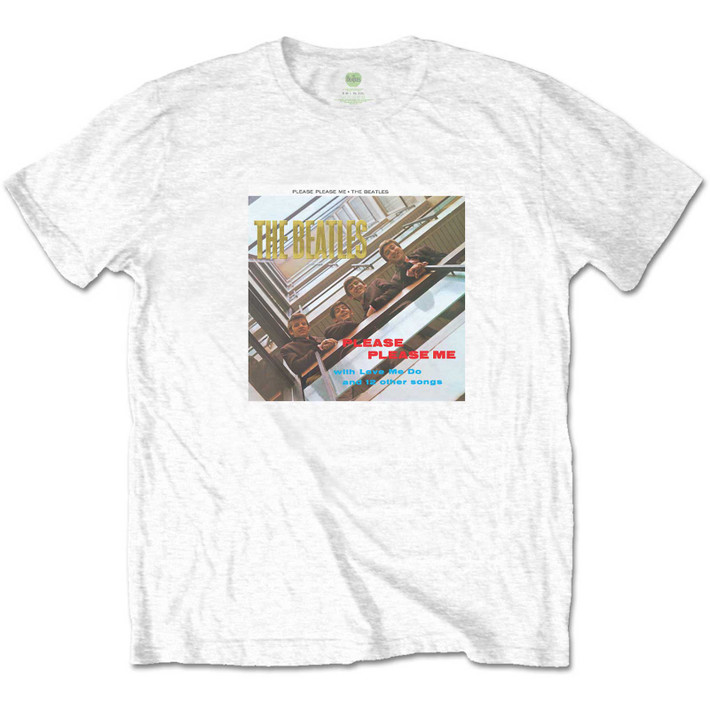 The Beatles 'Please Please Me Gold Foiled' (White) T-Shirt