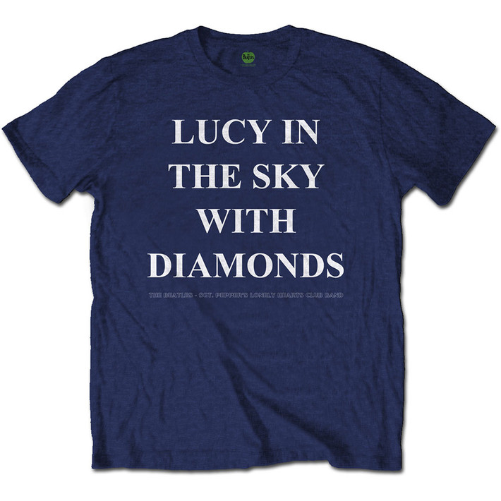 The Beatles 'Lucy In The Sky With Diamonds' (Navy) T-Shirt