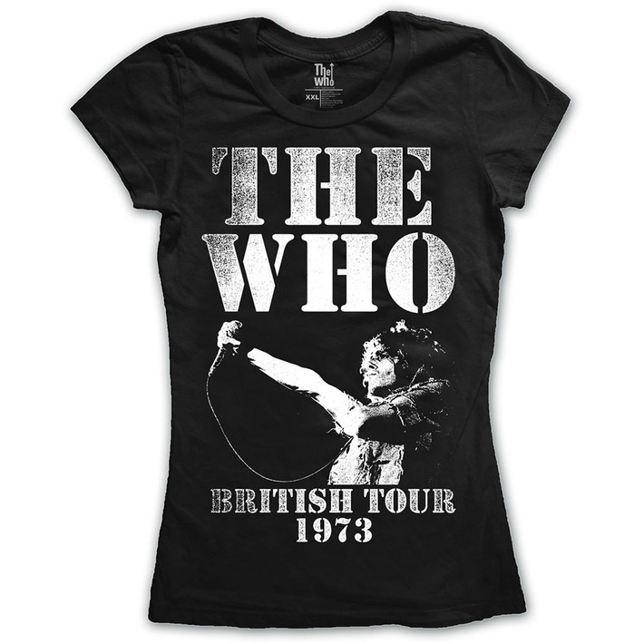 The Who 'British Tour 1973' (Black) Womens Fitted T-Shirt