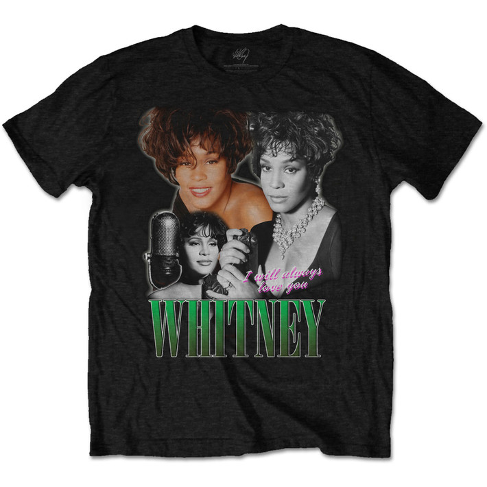 Whitney Houston 'Always Love You Homage' (Black) T-Shirt