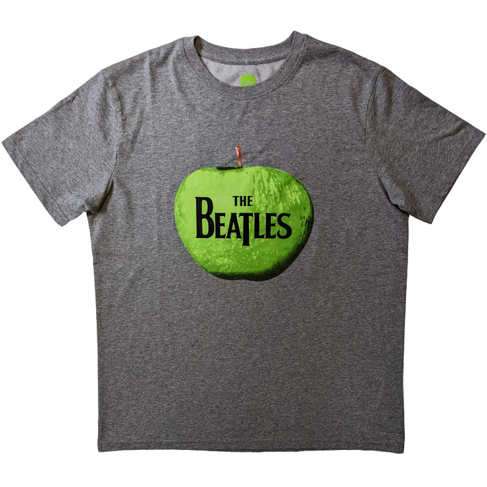 The Beatles 'Apple Logo' (Grey) T-Shirt