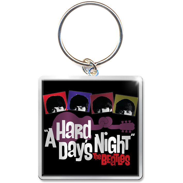 The Beatles 'Hard Days Night Guitar' (Photo Print) Keyring