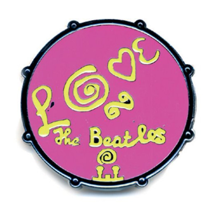 The Beatles 'Drum Love Pink' Pin Badge