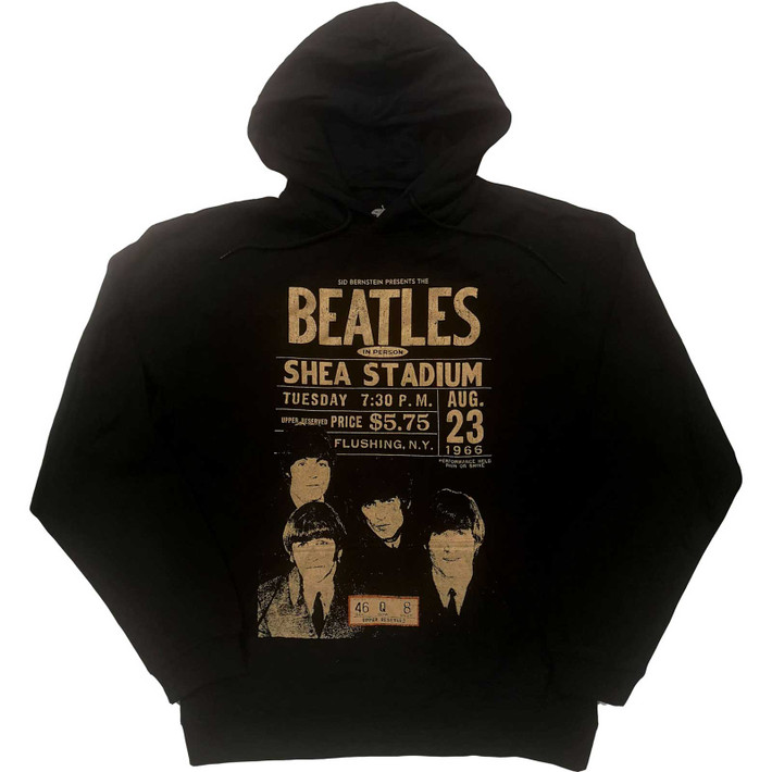 The Beatles 'Shea '66' Eco' (Black) Pull Over Hoodie