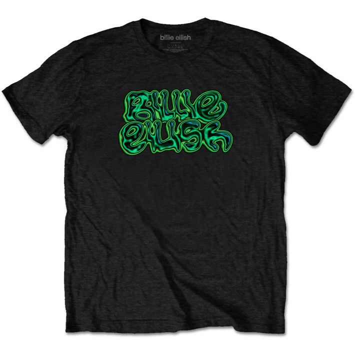 Billie Eilish 'Neon Logo Eco' (Black) T-Shirt