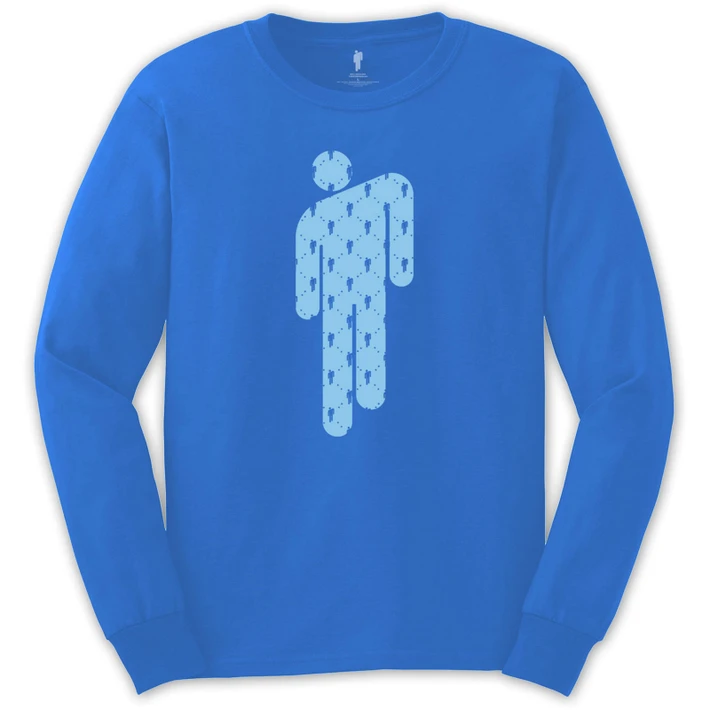 Billie Eilish 'Manonman' (Blue) Long Sleeve Shirt