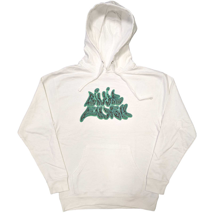 Billie Eilish 'Graffiti Logo' (White) Pull Over Hoodie