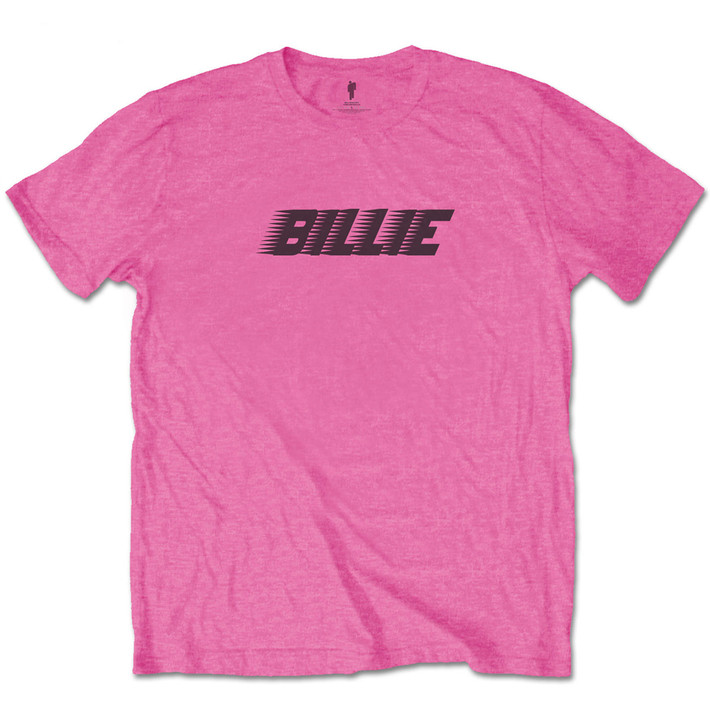 Billie Eilish 'Racer Logo & Blohsh' (Pink) Kids T-Shirt