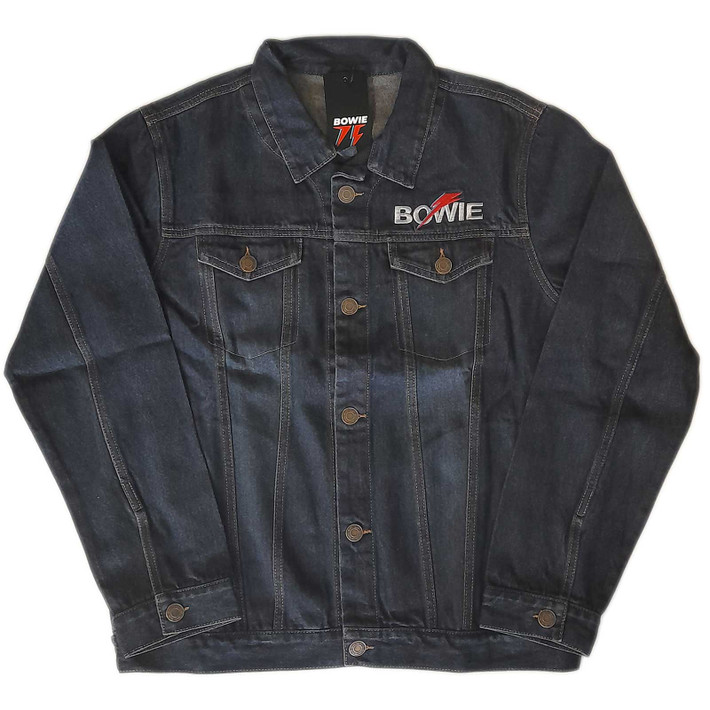 David Bowie 'Flash Logo' (Blue) Denim Jacket