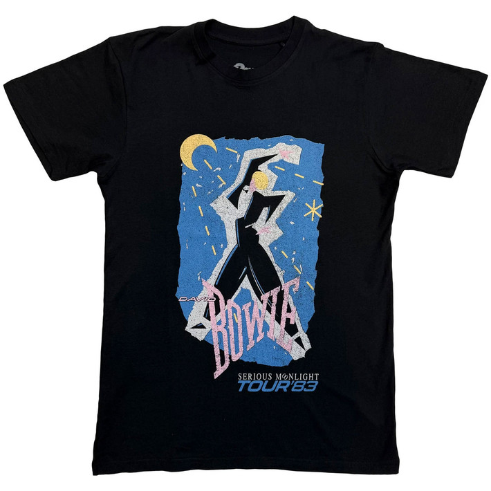David Bowie '83' Tour' (Black) T-Shirt Front