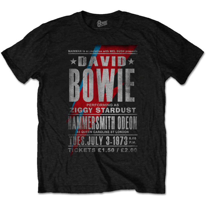 David Bowie 'Hammersmith Odeon' (Black) T-Shirt