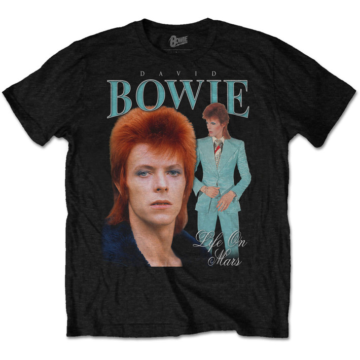 David Bowie 'Life on Mars Homage' (Black) T-Shirt