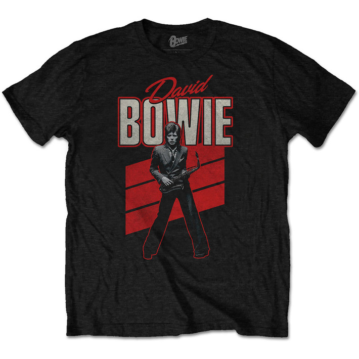 David Bowie 'Red Sax' (Black) T-Shirt
