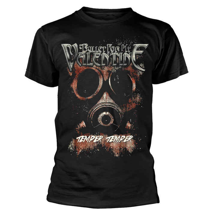 Bullet For My Valentine 'Temper Temper Gas Mask' (Black) T-Shirt