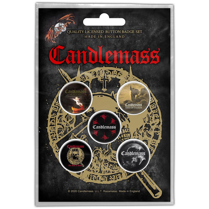 Candlemass 'The Door to Doom' Button Badge Pack