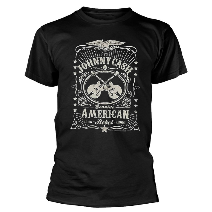 Johnny Cash 'American Rebel' (Black) T-Shirt