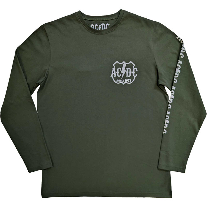 AC/DC 'Rock Or Bust' (Green) Long Sleeve Shirt