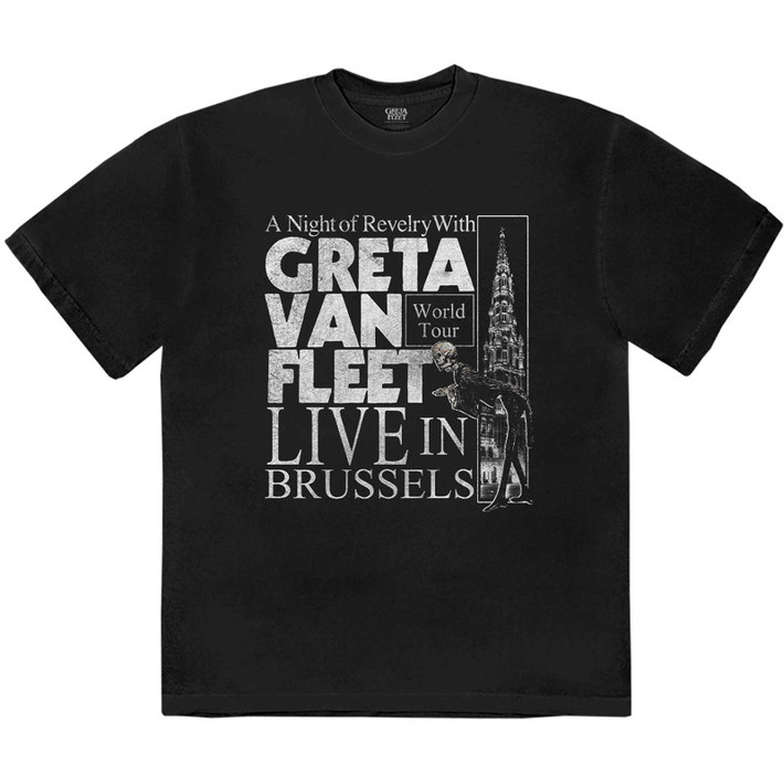 Greta Van Fleet 'Night of Revelry' (Black) T-Shirt