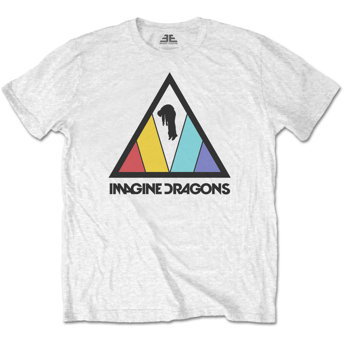 Imagine Dragons 'Triangle Logo' (White) T-Shirt