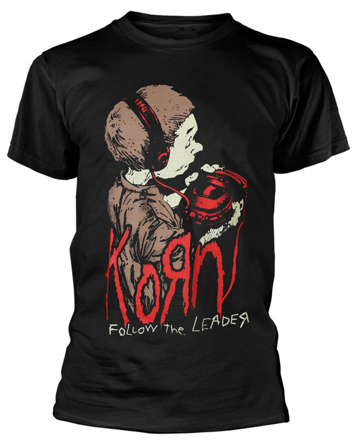 Korn 'Follow The Leader BP' (Black) T-Shirt Front