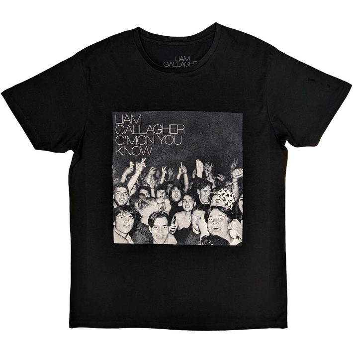 Liam Gallagher 'C'mon You Know' (Black) T-Shirt | Eyesore Merch