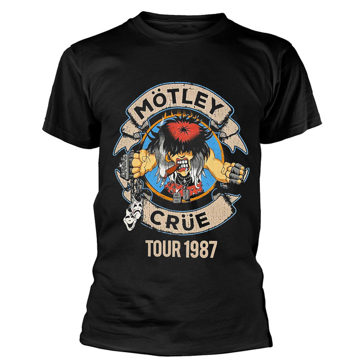 Motley Crue 'Girls Girls Girls Tour '87' (Black) T-Shirt