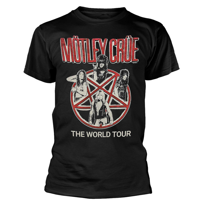 MOTLEY CRUE LIVE TOUR Ｔシャツ　M Motley Crue 'Vintage World Tour' (Black) T-Shirt | Eyesore Merch