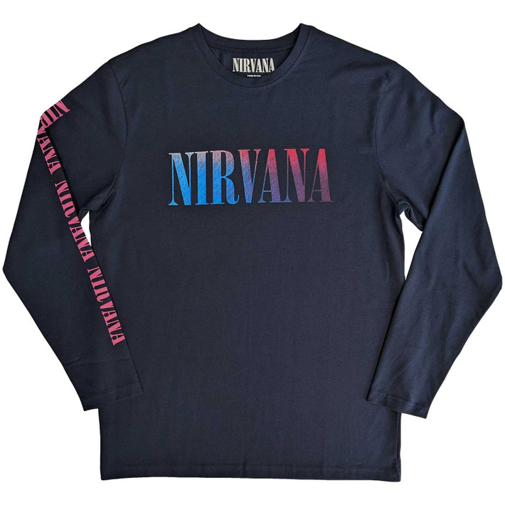 Nirvana 'Angelic Gradient' (Navy) Long Sleeve Shirt