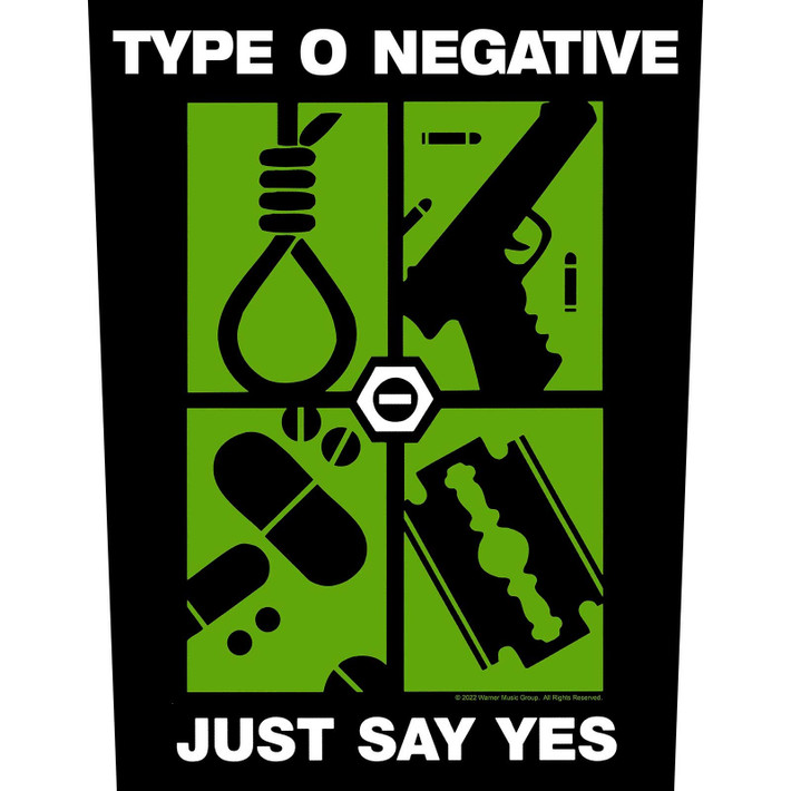 Type O Negative 'Just Say Yes' Back Patch