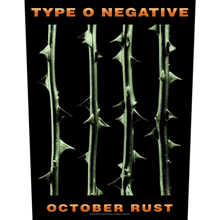 Type O Negative 'October Rust' Back Patch